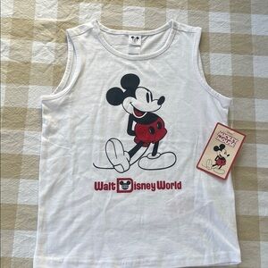 Disney World White Tank Top with Mickey Mouse
